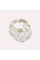 Непромокаючий круглий слинявчик Білий дівчинка-метелик