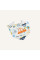 Непромокаючий слинявчик із байки Білий машинки
