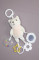 Підвісне сенсорне брязкальце з прорізувачем Білий Ведмедик