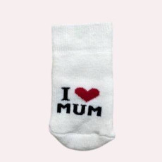 Теплі махрові Білі I Love mum