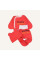 Комплект із куліру 3в1 з розпашонкою Кораловий "Янголятко Супер мами" (56–62)