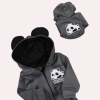 Ромпер из тринитки Графітовий Panda