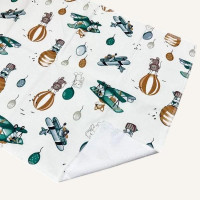Непромокаюча пелюшка · 80×65 см · Тварини на літаках — Babywear