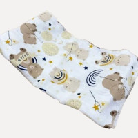 Муслінова пелюшка · 90×80 см. · Коричневі ведмедики — Babywear