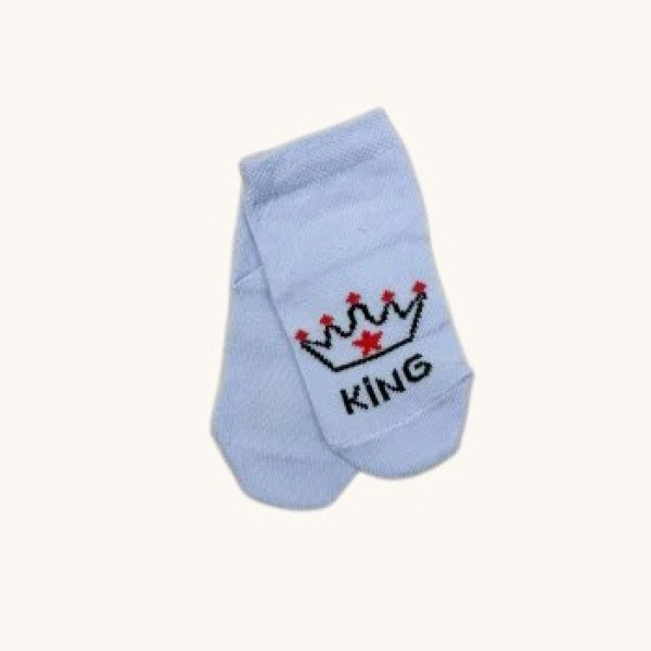 Носочки тонкі бавовняні Блакитні "King"