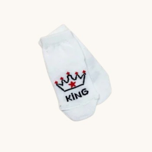 Носочки тонкі бавовняні Молочні "King"