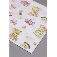 Бавовняна пелюшка · 90×70 см · Білий ведмедик — Babywear