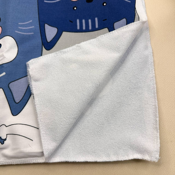 Бавовняна пелюшка · 60×45 см · Сині коти — Babywear