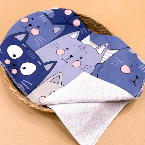 Бавовняна пелюшка · 60×45 см · Сині коти — Babywear