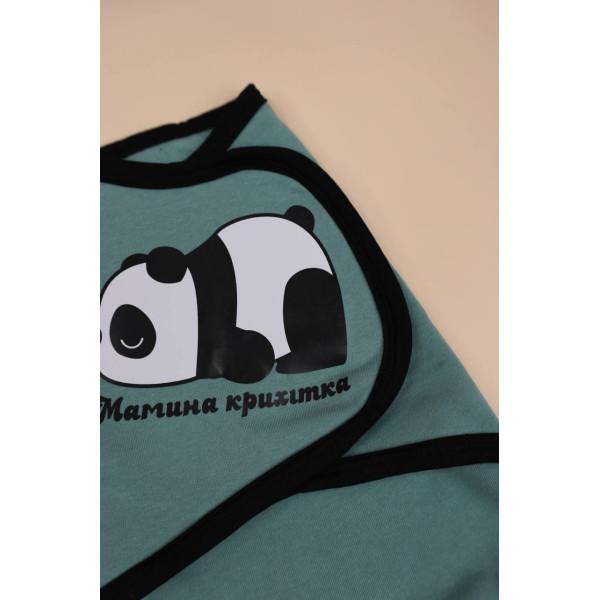 Європелюшка кокон із тринитки на липучках Смарагдова "Мамина крихітка"
