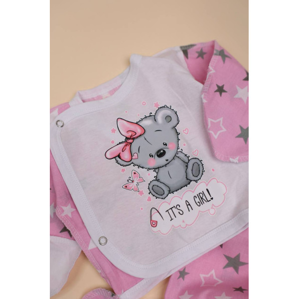 Комплект із бавовни 3в1 "It's a girl!" (56–62)