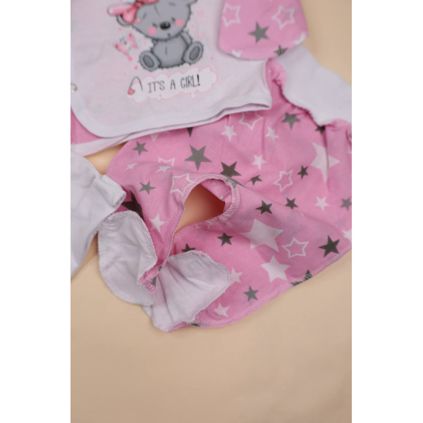 Комплект із бавовни 3в1 "It's a girl!" (56–62)