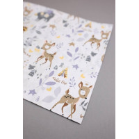 Бавовняна пелюшка · 90×70 см · Білі олені — Babywear