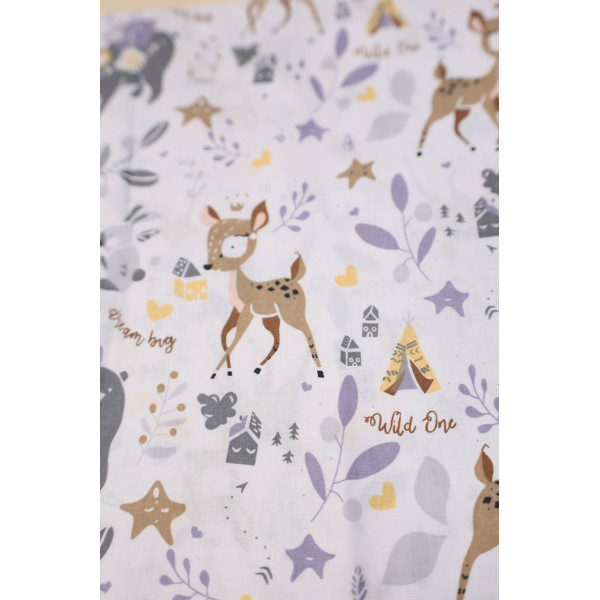 Бавовняна пелюшка · 90×70 см · Білі олені — Babywear
