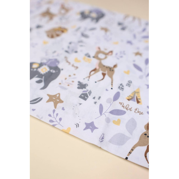 Бавовняна пелюшка · 90×70 см · Білі олені — Babywear