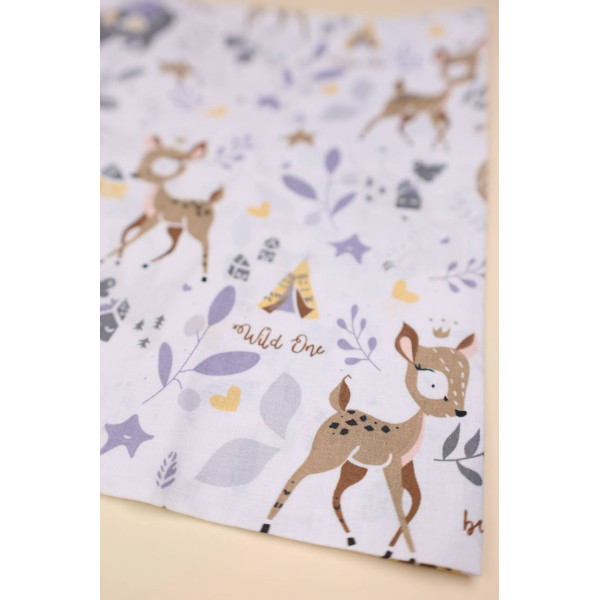 Бавовняна пелюшка · 90×70 см · Білі олені — Babywear