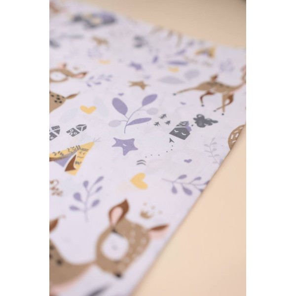 Бавовняна пелюшка · 90×70 см · Білі олені — Babywear