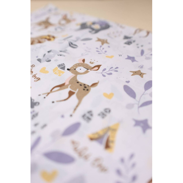 Бавовняна пелюшка · 90×70 см · Білі олені — Babywear