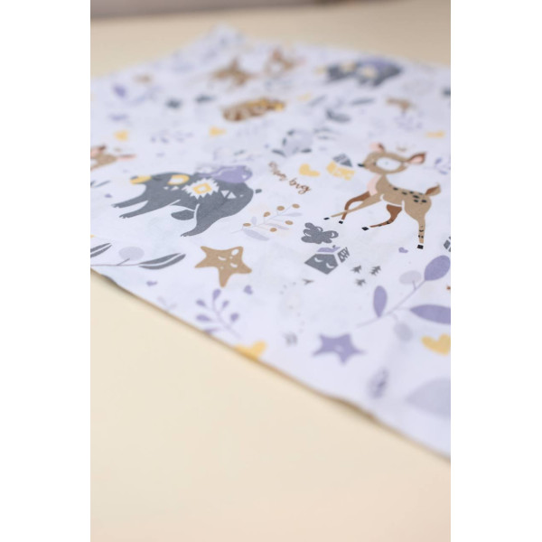 Бавовняна пелюшка · 90×70 см · Білі олені — Babywear
