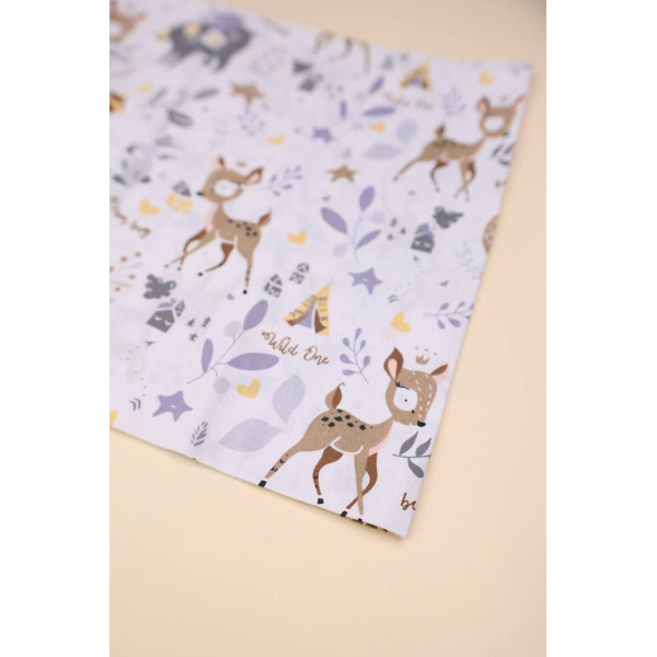 Бавовняна пелюшка · 90×70 см · Білі олені — Babywear