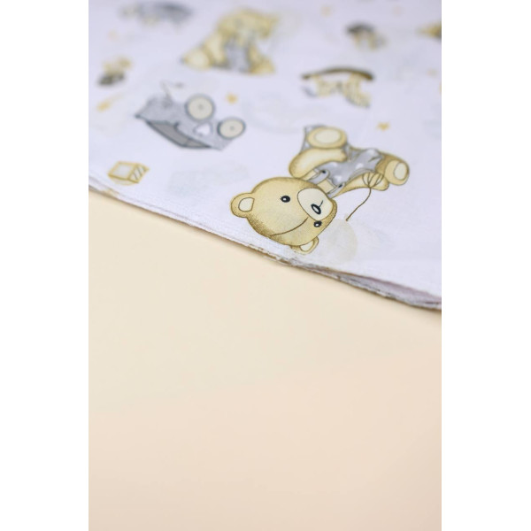 Бавовняна пелюшка · 90×70 см · Ведмедик та іграшки — Babywear