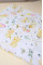 Бавовняна пелюшка · 90×70 см · Біла з каченятами — Babywear