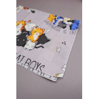 Бавовняна пелюшка · 90×70 см · Грайливі котики — Babywear