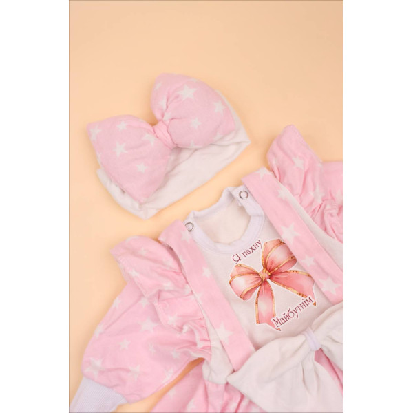 Боді-сукня, пов'язка із байки Рожева з зірочками " Я пахну майбутнім"