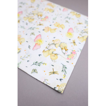 Бавовняна пелюшка · 90×110 см · Жовті качечки — Babywear