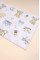 Бавовняна пелюшка · 90×110 см · Ведмедик з бежевими іграшками — Babywear
