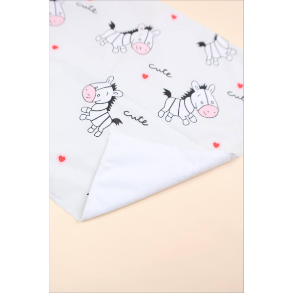 Непромокаюча пелюшка · 50×40 см. · Сіра з зебрами — Babywear