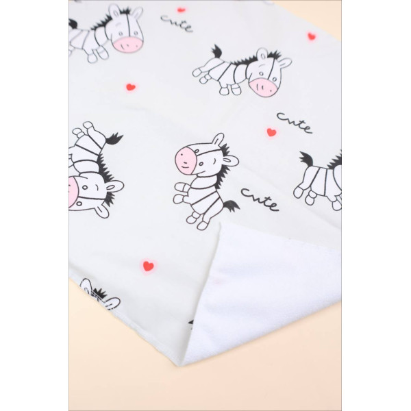 Непромокаюча пелюшка · 50×40 см. · Сіра з зебрами — Babywear