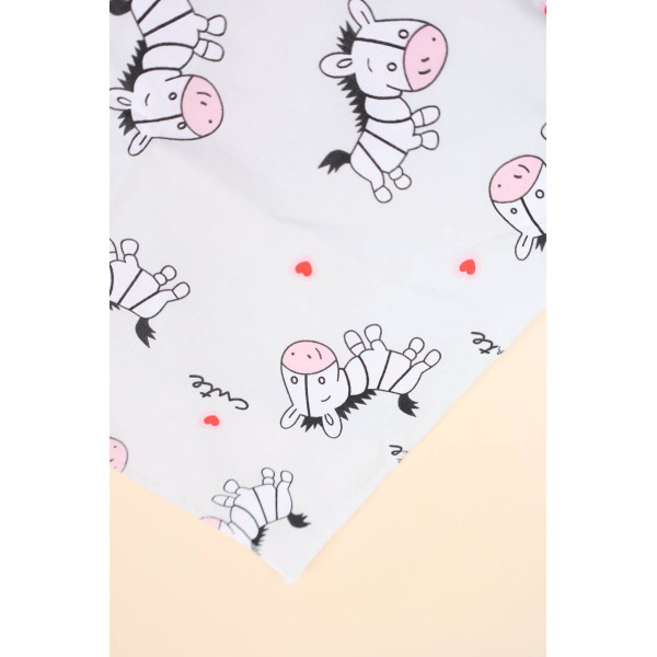Непромокаюча пелюшка · 50×40 см. · Сіра з зебрами — Babywear