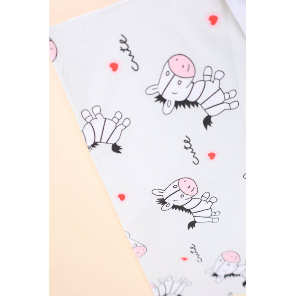 Непромокаюча пелюшка · 50×40 см. · Сіра з зебрами — Babywear
