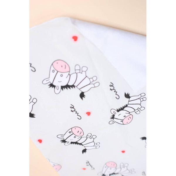 Непромокаюча пелюшка · 50×40 см. · Сіра з зебрами — Babywear
