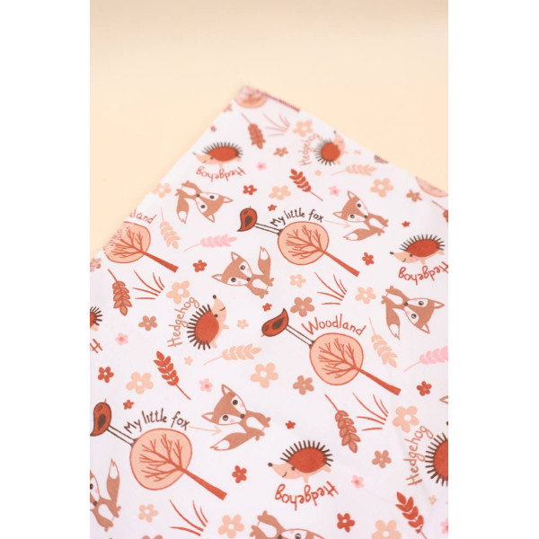 Непромокаюча пелюшка · 50×40 см. · Коричневі лисиці — Babywear
