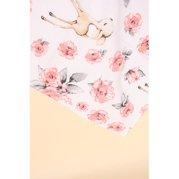 Непромокаюча пелюшка · 50×40 см · Лами рожеві квіти · Водонепроникна — Babywear