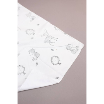 Непромокаюча пелюшка · 50×40 см. · Сірі звірята · Водонепроникна — Babywear