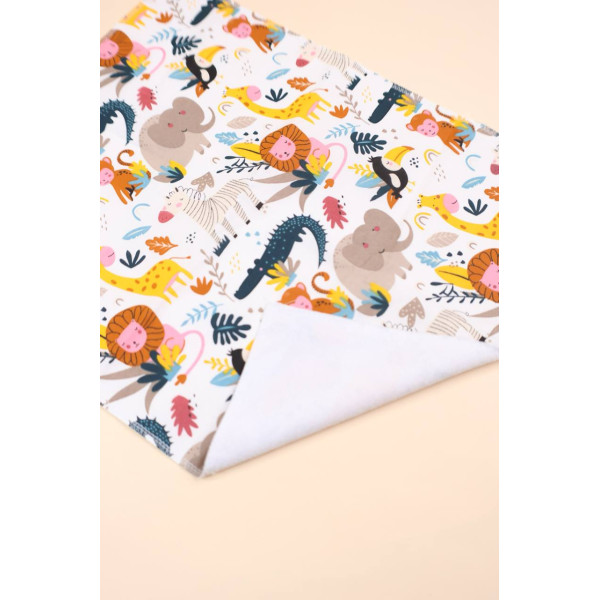 Непромокаюча пелюшка · 50×40 см. · Екзотичні тварини — Babywear