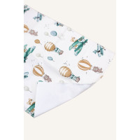 Непромокаюча пелюшка · 50×40 см. · Зелені вертольотики · Водонепроникна — Babywear