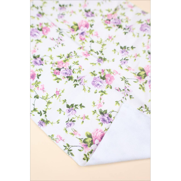 Непромокаюча пелюшка · 60×45 см · Бузкові квіточки — Babywear