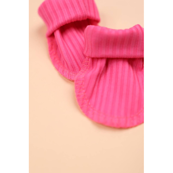 Захисні антицарапки із рубчику Яскраво рожеві