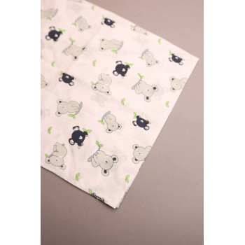 Бавовняна пелюшка · 90×110 см · Сіра коала на гілочці — Babywear