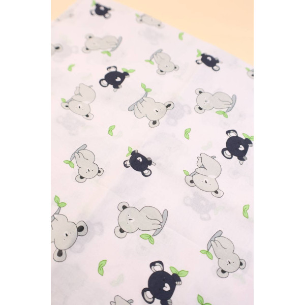 Бавовняна пелюшка · 90×110 см · Сіра коала на гілочці — Babywear