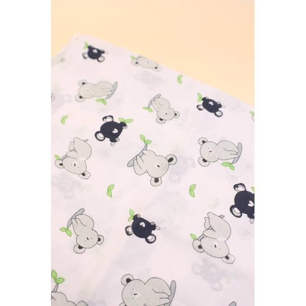 Бавовняна пелюшка · 90×110 см · Сіра коала на гілочці — Babywear