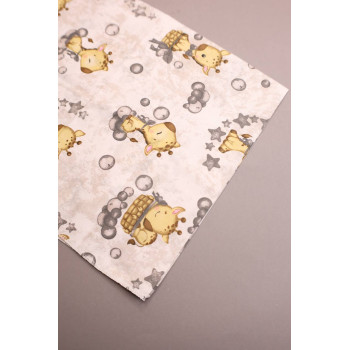 Бавовняна пелюшка · 90×70 см · Бежеві жирафи — Babywear