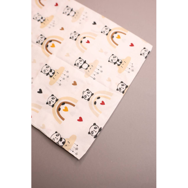 Бавовняна пелюшка · 90×110 см · Пандочки на веселках — Babywear