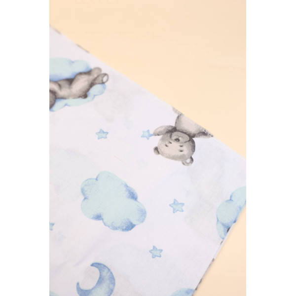Бавовняна пелюшка · 90×110 см · Ведмедик на хмаринці — Babywear
