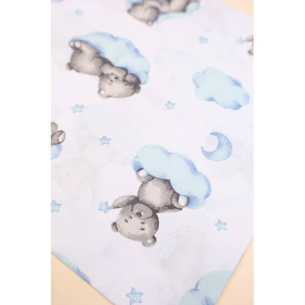 Бавовняна пелюшка · 90×110 см · Ведмедик на хмаринці — Babywear