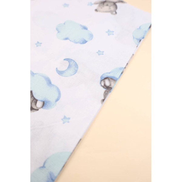 Бавовняна пелюшка · 90×110 см · Ведмедик на хмаринці — Babywear